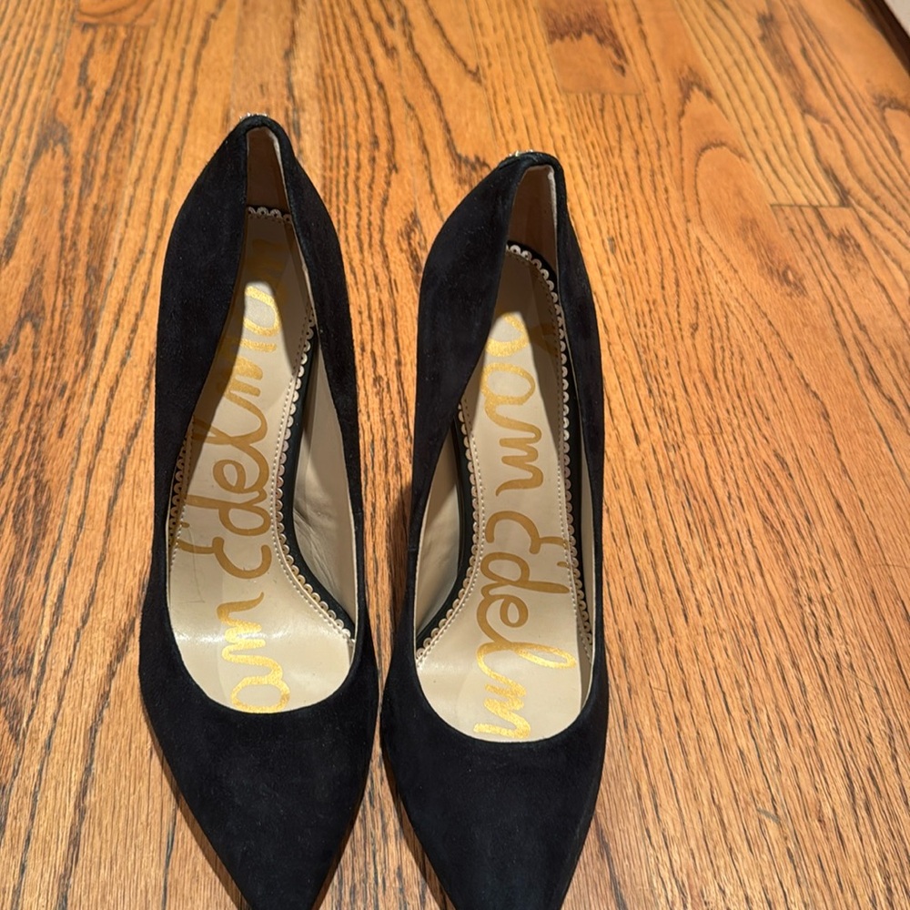 Sam Edelman Hazel black suede high heel pumps size 10